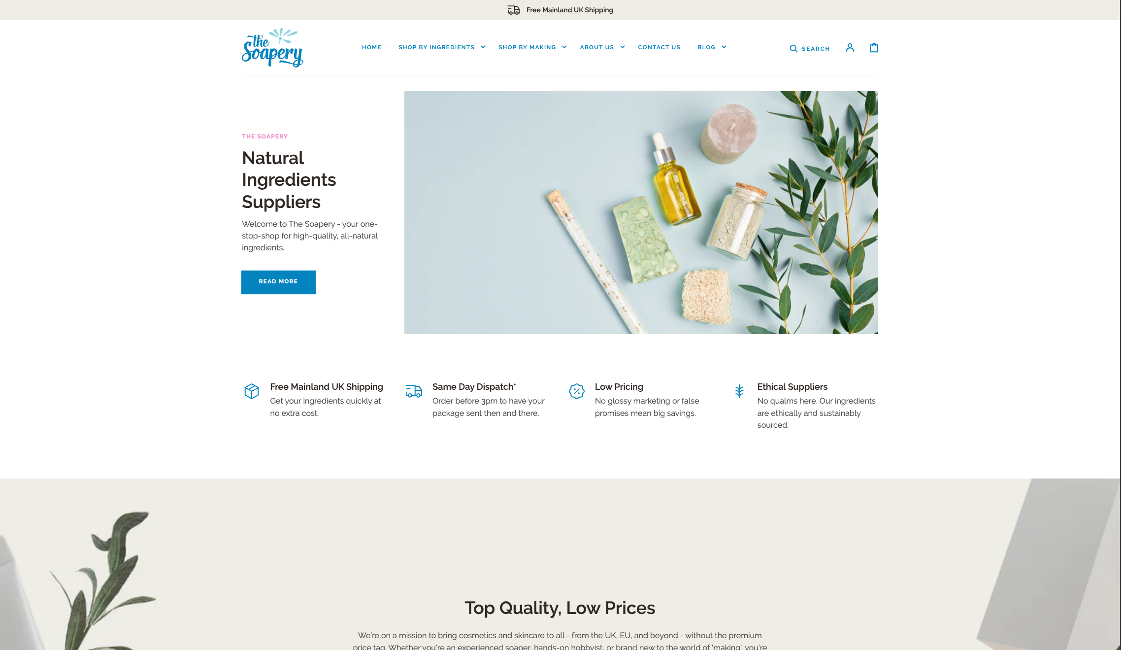 The Soapery - Shopify Theme Build